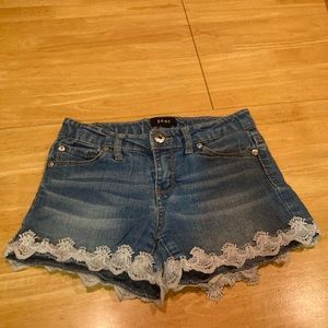 DKNY girls Jean shorts size 8